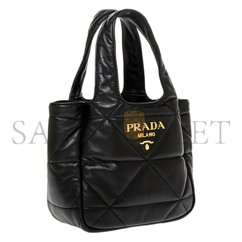 PRADA QUILTED LEATHER TOP HANDLE BAG 1BG451 (18*16*10cm)